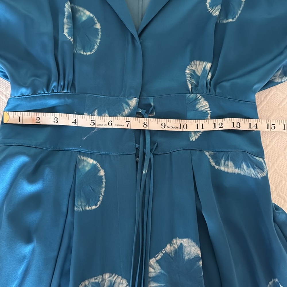 Alejandra Alonso Rojas Shibori Silk Tie-Front Dress - Picture 15 of 15